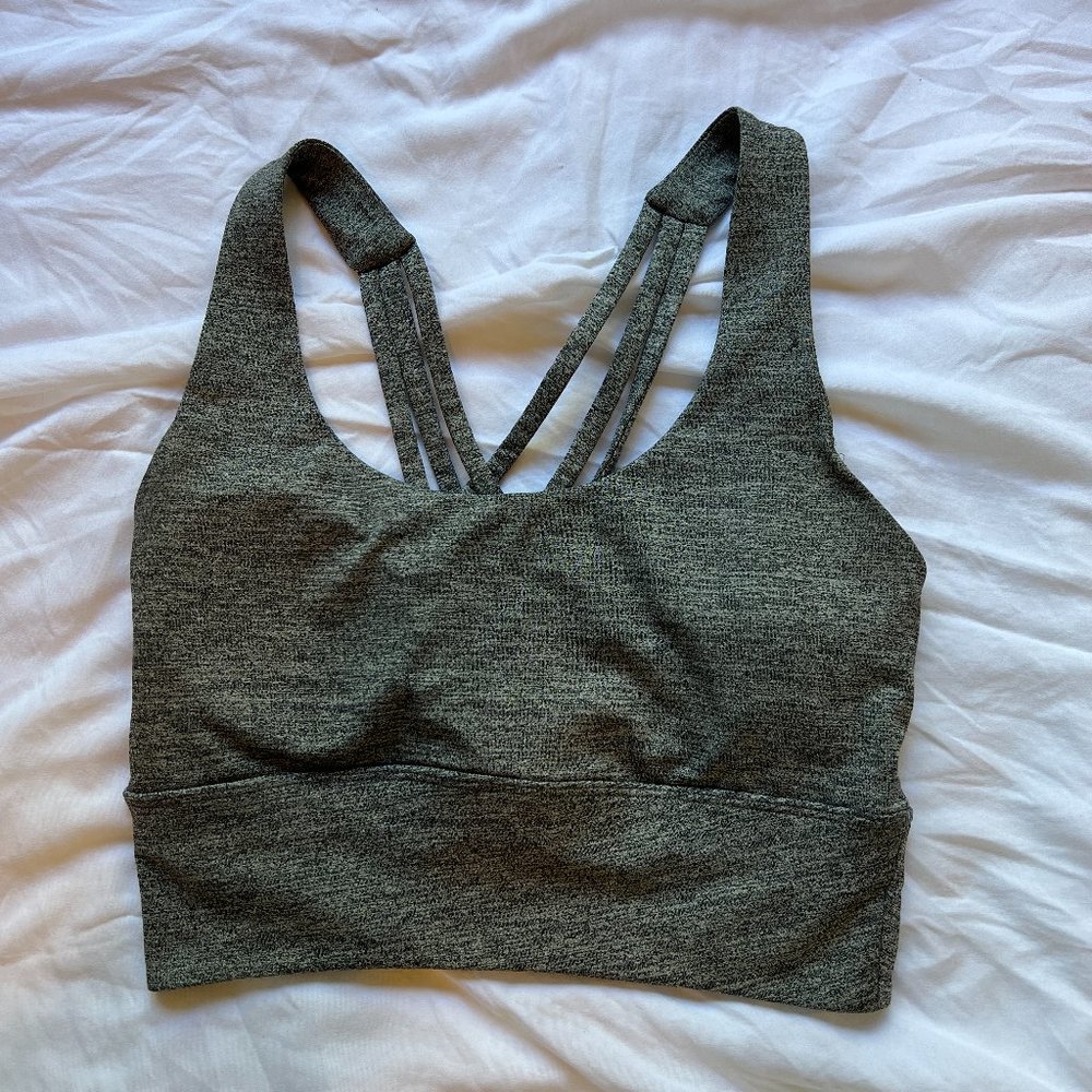 Forever 21 Strappy Sports Bra, Size Small, Grey Colored